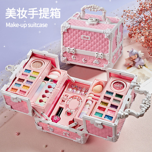 儿童化妆品玩具套装,无毒女孩生日礼物小孩子公主专用彩妆盒指甲油