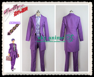 JOJO,男装,紫白蓝粉送领带,奇妙冒险不灭钻石吉良吉影cosplay服装