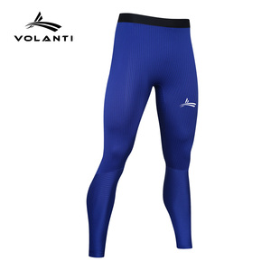 男,沃兰迪Volanti螺纹智旋控温紧身压缩裤,运动跑步田径马拉松长裤