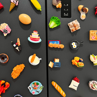 创意摆件磁性贴,冰箱贴磁贴3d立体仿真食玩装,饰吸铁石ins风个性🍬