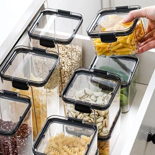 密封罐五谷杂粮厨房收纳食用级透明塑料罐盒子零食干货茶叶储物罐
