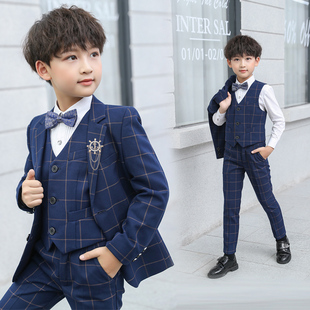 小花童男孩钢琴演出主持人周岁礼服帅气外套男童西服,儿童西装,套装