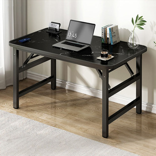 书桌家用简约办公桌卧室简易学生学习桌,可折叠电脑桌台式,免安装