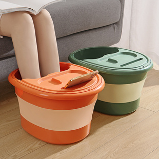 泡脚桶可折叠家用便携式,加厚塑料神器足浴盆过小腿小型保温洗脚盆
