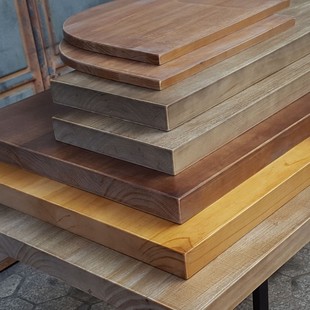 实木板吧台桌白蜡木板台面家用松木飘窗板餐桌面大木板客制化定制