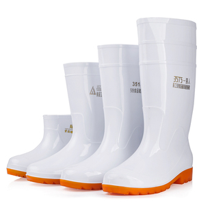 大码,食品厂工作雨靴防滑食品卫生靴防油加绒加棉保暖水鞋🍬,白色雨鞋🍬