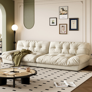 奶油风,baxter云朵沙发布艺小户型意式,客厅现代简约北欧羽绒法式