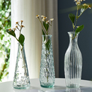 饰摆件,法式,复古小花瓶浮雕玻璃迷你花瓶ins风透明水培插花客厅装