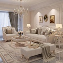 高档别墅奢华家具,法式,轻奢宫廷风布艺沙发实木雕花客厅新古典欧式