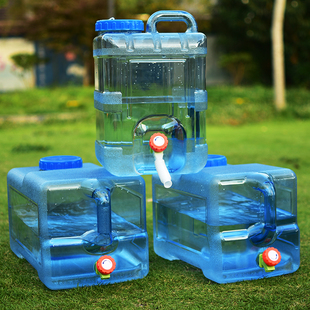 户外纯净装,饮水桶带龙头塑料家用方形车载储水存水蓄水箱便携大桶