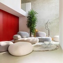 现代简约大师设计创意个性🍬,鹅卵石小户型模块组合异形布艺沙发定制